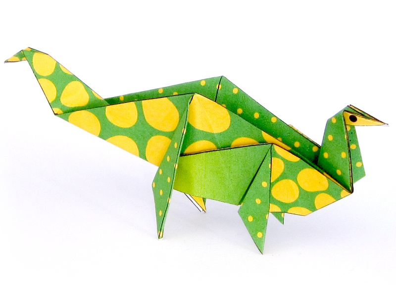 Brontosaure en origami